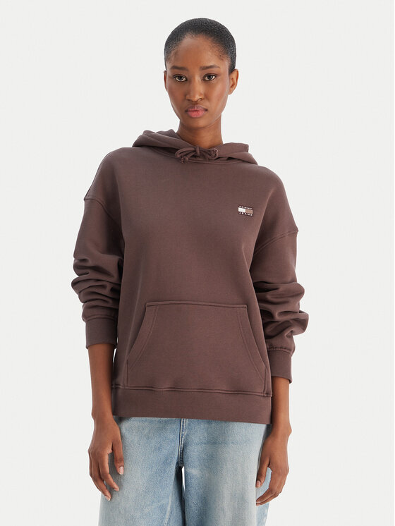 

Свитшот boxy fit Badge DW0DW19414 Tommy Jeans, коричневый