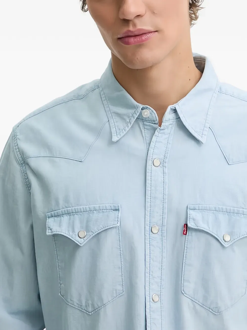 Джинсовая рубашка с нагрудным карманом Levi'S, синий — фото 4
