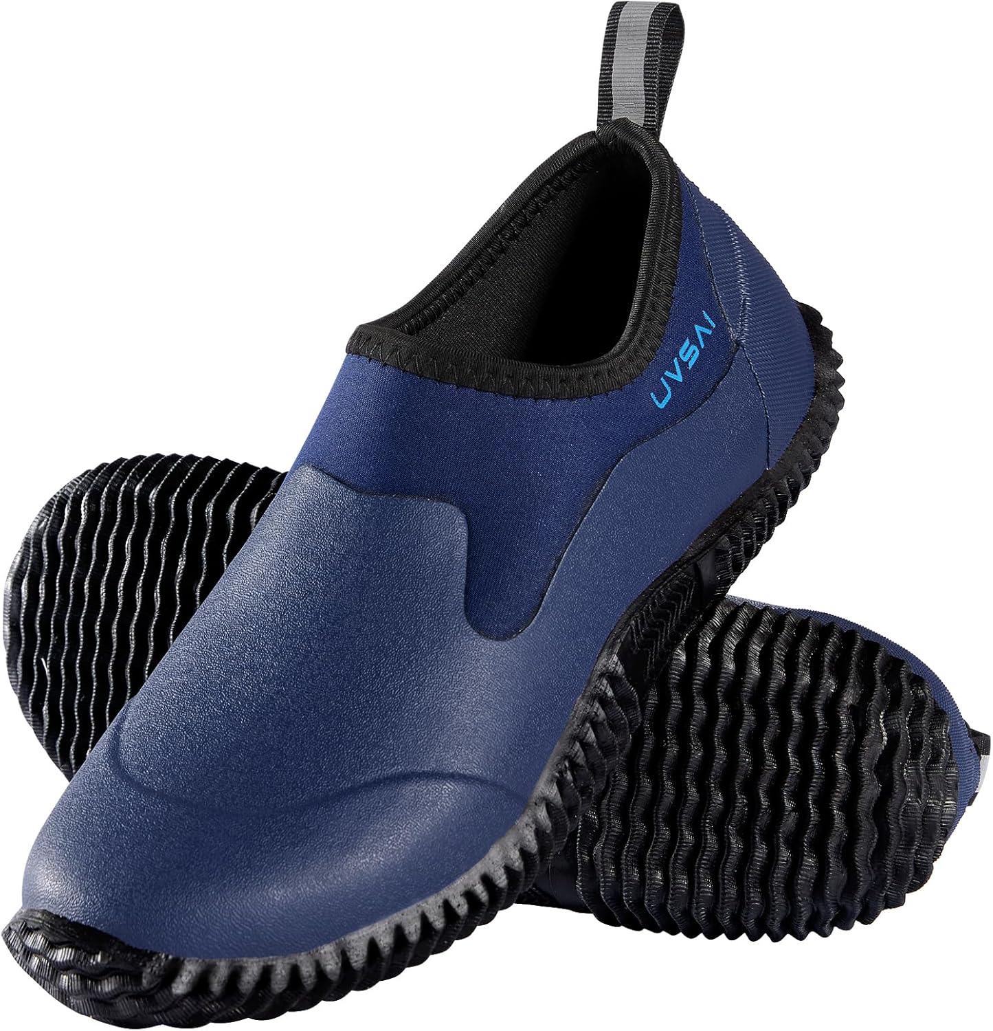 

Мужские водонепроницаемые садовые ботинки-дождевики, слипоны для садоводства, фермерства, кемпинга, ухода за газоном и работы во дворе Uvsai, черный/синий/темно-синий