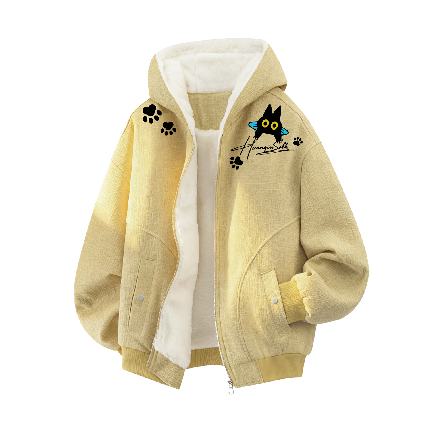 

Куртка Unisex Hooded Thickened Workwear HUANQIU, lemon