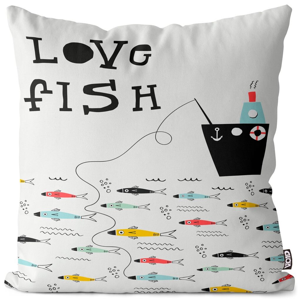 

Чехол на подушку VOID Love Fishing Fish Sea, полиэстер, водонепроницаемая подушка для улицы и дома. Размер: 60 x 60 см.