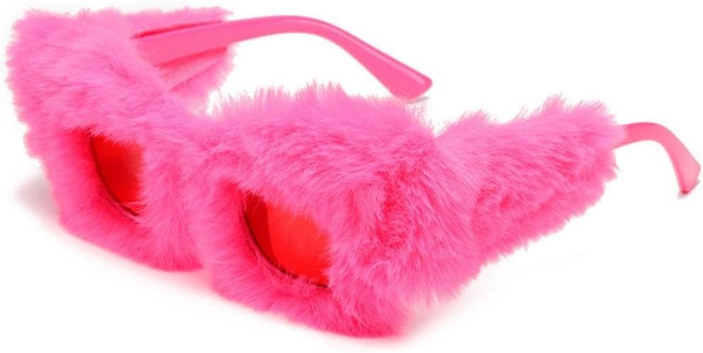 

Мягкие плюшевые солнцезащитные очки в квадратной оправе для женщин. Оригинальный стиль для вечеринок. Модные рождественские подарки. Яркие и красочные оттенки MTZJH, C5