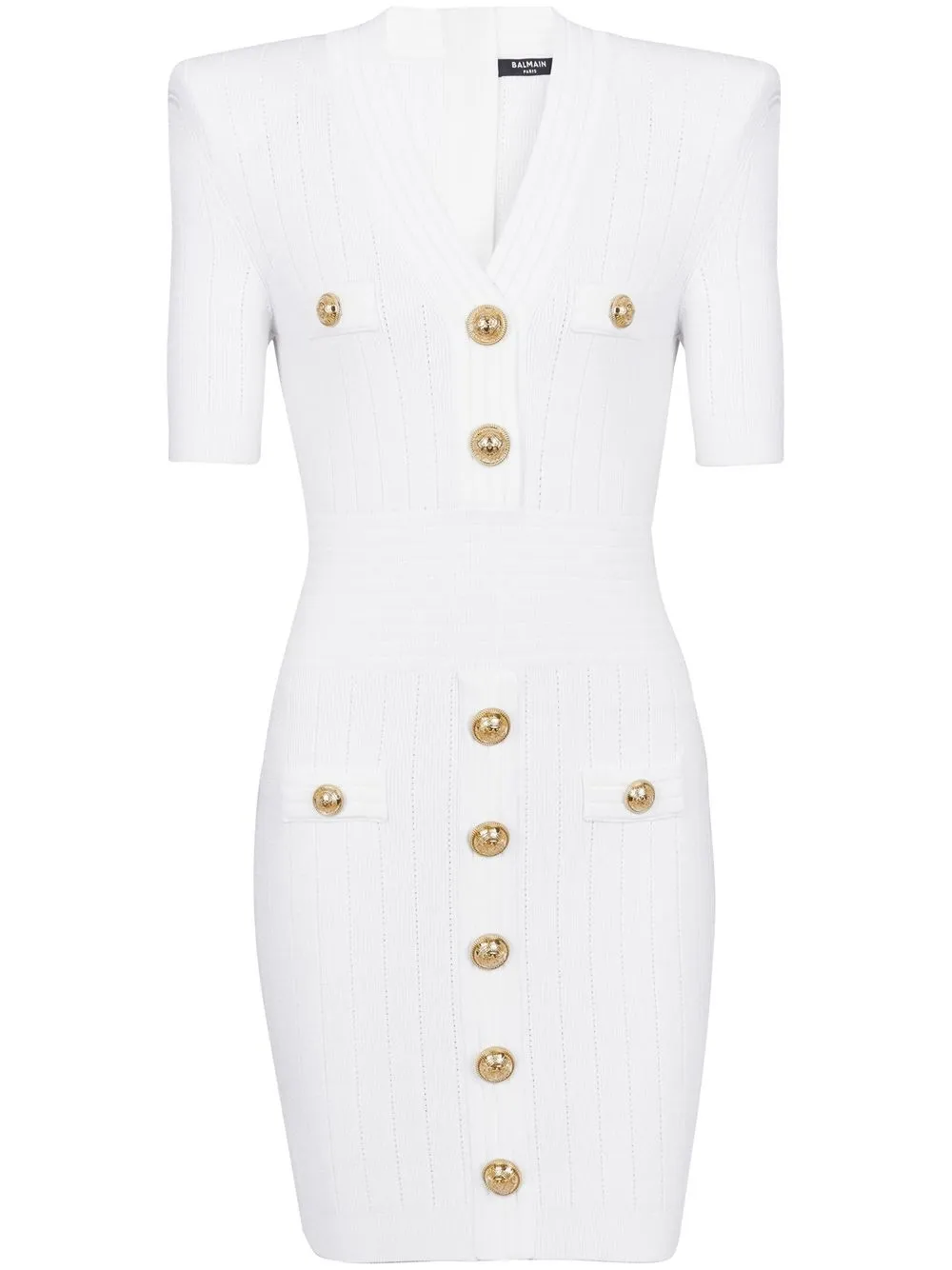 

Трикотажное платье мини BALMAIN, белый