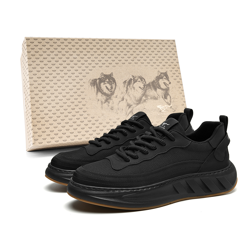 

SEPTWOLVES Мужские полувысокие повседневные туфли черные стандартный кожаный размер, цвет Black (Standard Leather Shoe Size)