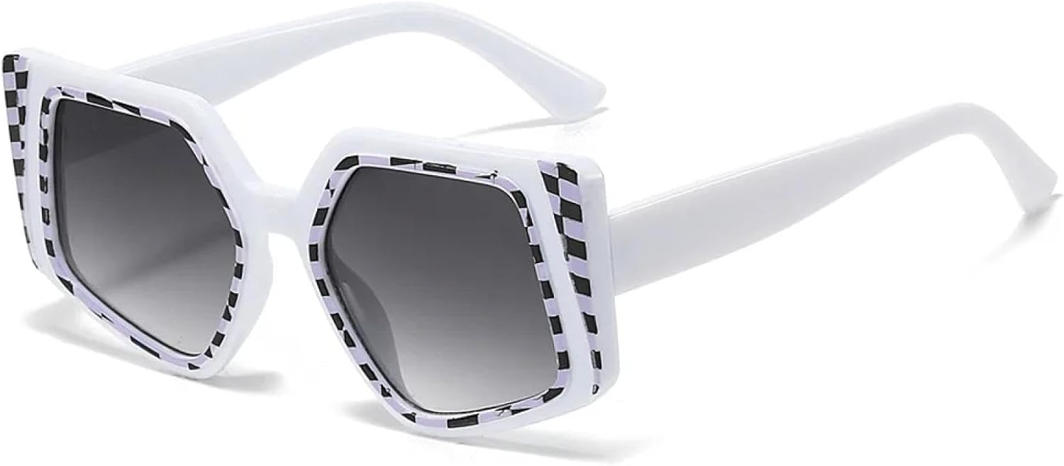 

Роскошные солнцезащитные очки большого размера в полоску, «кошачий глаз», винтажные солнцезащитные очки зеленого цвета с защитой от УФ-излучения UV400, мужские и женские TKKTLLT, White Gray