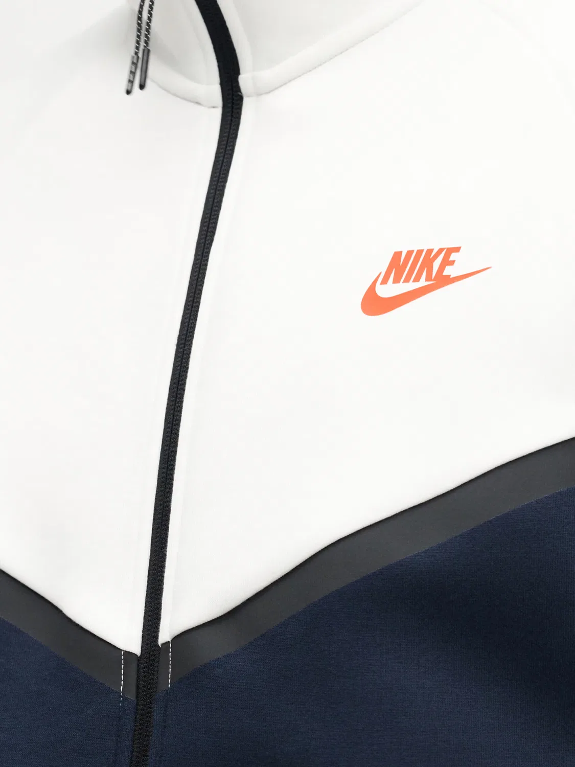 Толстовка на молнии из технологического флиса Nike Sportswear, White — фото 2