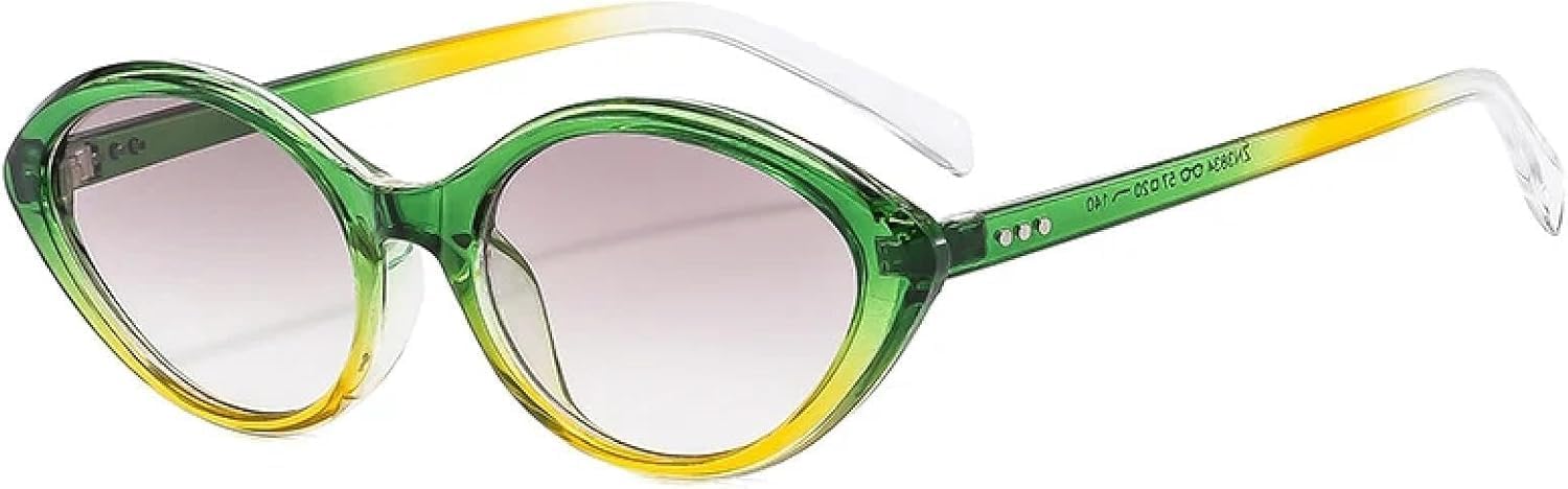 

Модные маленькие солнцезащитные очки «кошачий глаз» для женщин, градиентные солнцезащитные очки с защитой от УФ-излучения UV400, мужские солнцезащитные очки с заклепками MTZJH, One Color