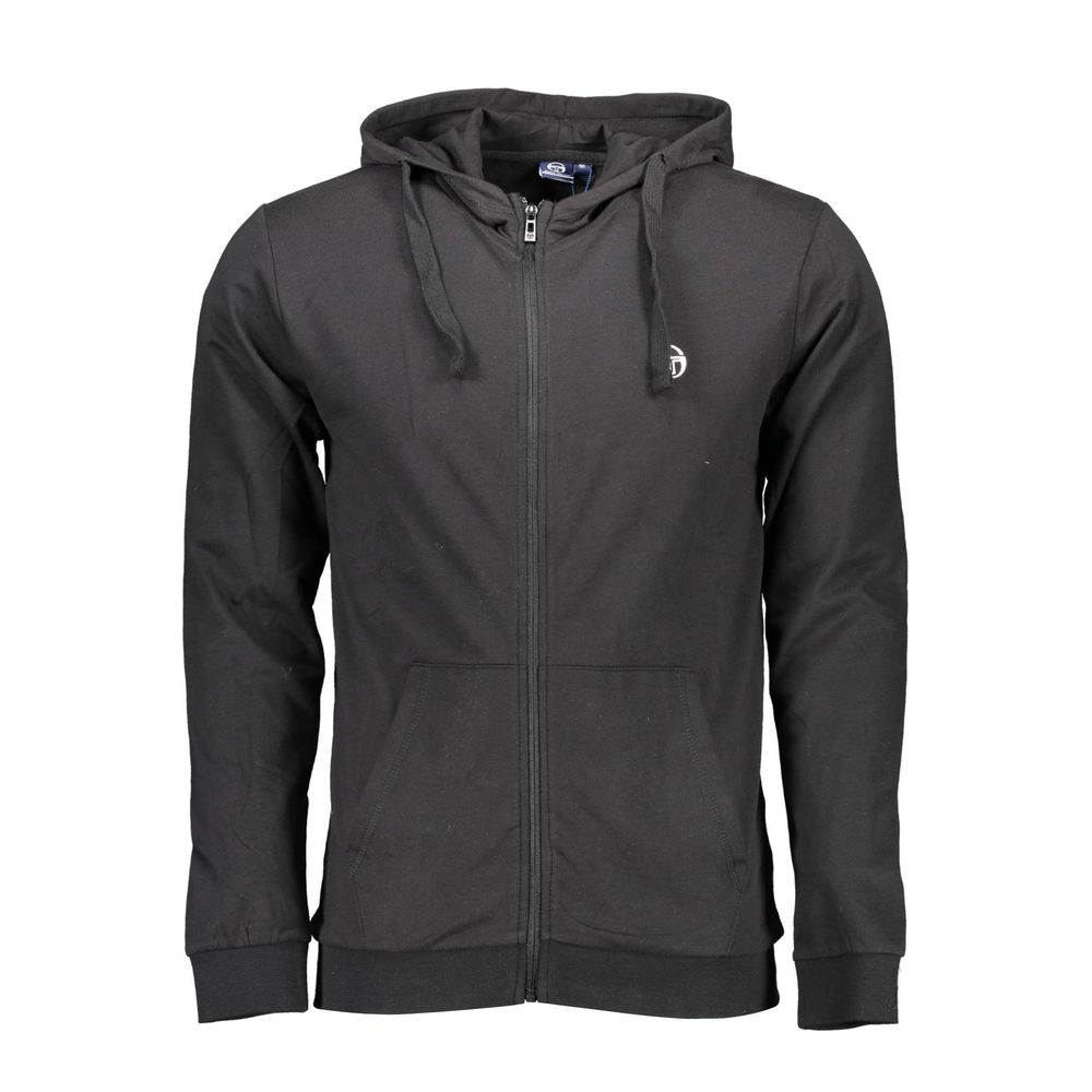

Черный хлопковый мужской свитер Sergio Tacchini