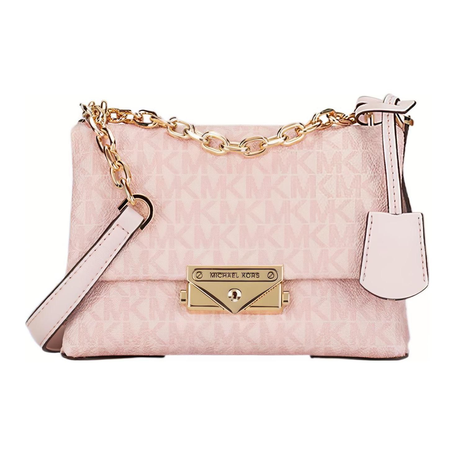 

Cece Холщовая С Кожаной Отделкой Сумка Через Плечо Маленький Размер Женская Розовая MICHAEL KORS