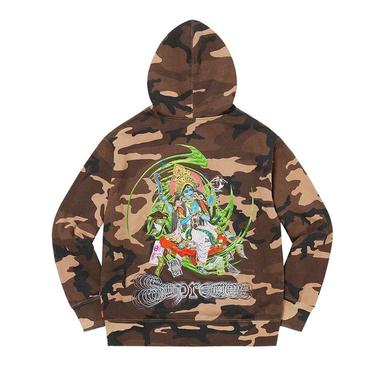 Толстовка Supreme Lakshmi Zip Up Hooded Sweatshirt, Brown Camo — фото 2