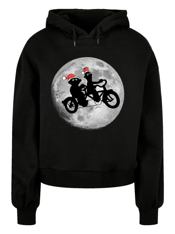 

Толстовка F4NT4STIC Oversized Hoodie Sesamstrasse Ernie & Bert Weihnachten, черный