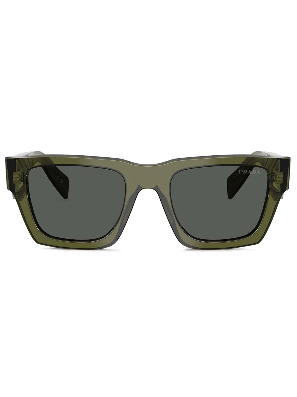 

Солнцезащитные очки в прямоугольной оправе Prada Eyewear, зеленый