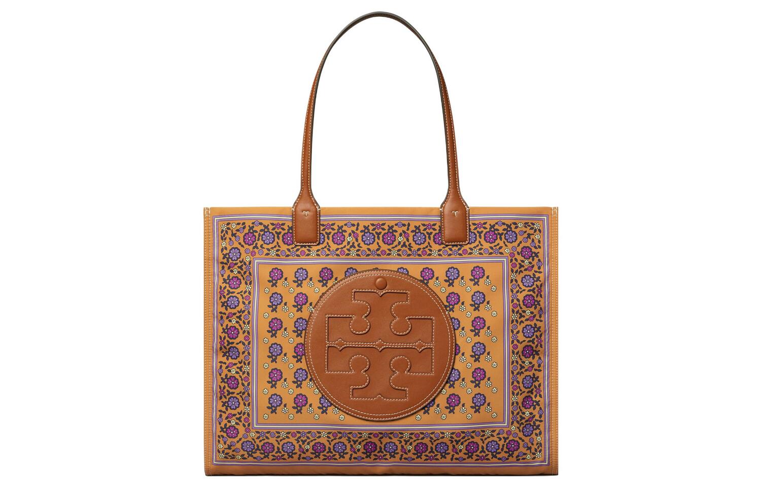 

TORY BURCH Кожаная сумка тоут из полиэстера с ромашками