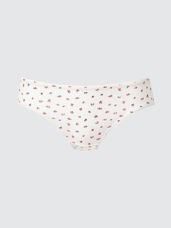 

Трусы со средней посадкой с вишнями Uniqlo, 01 off white