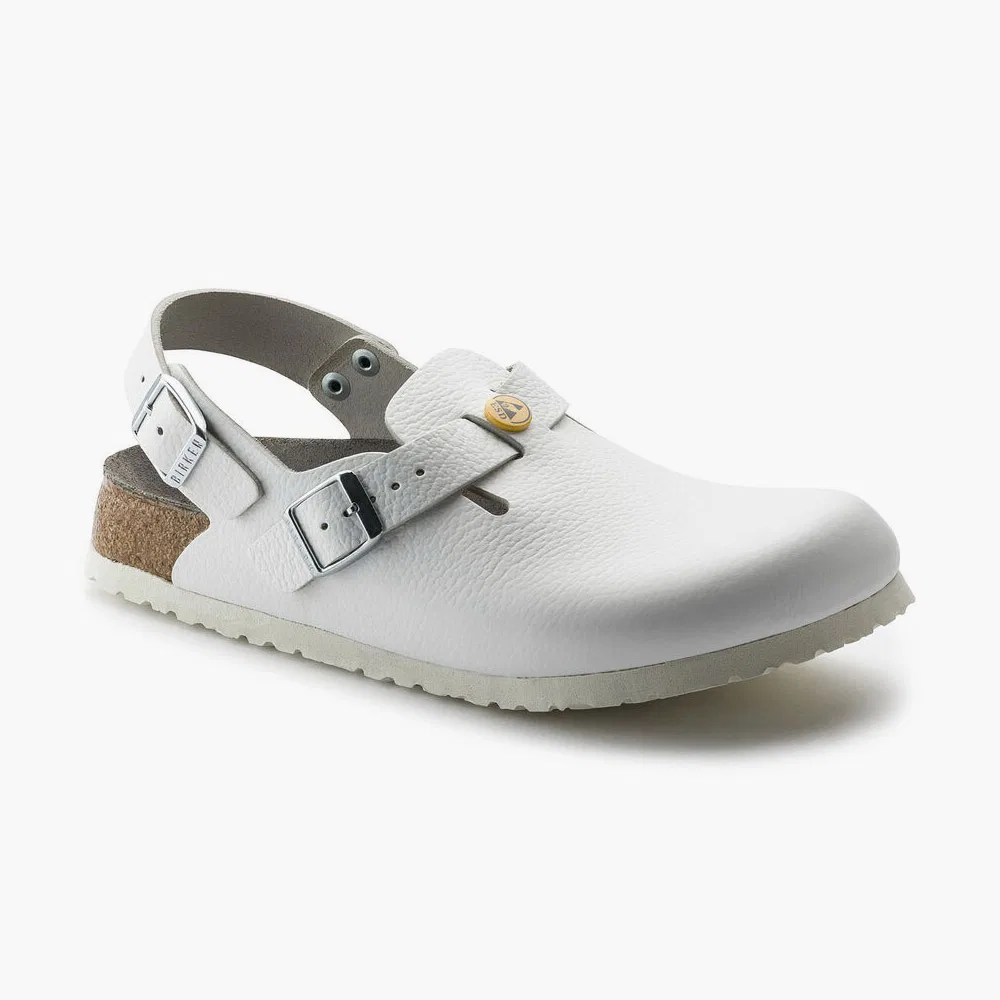 Мужские кожаные сабо Tokio ESD Regular белые от Birkenstock