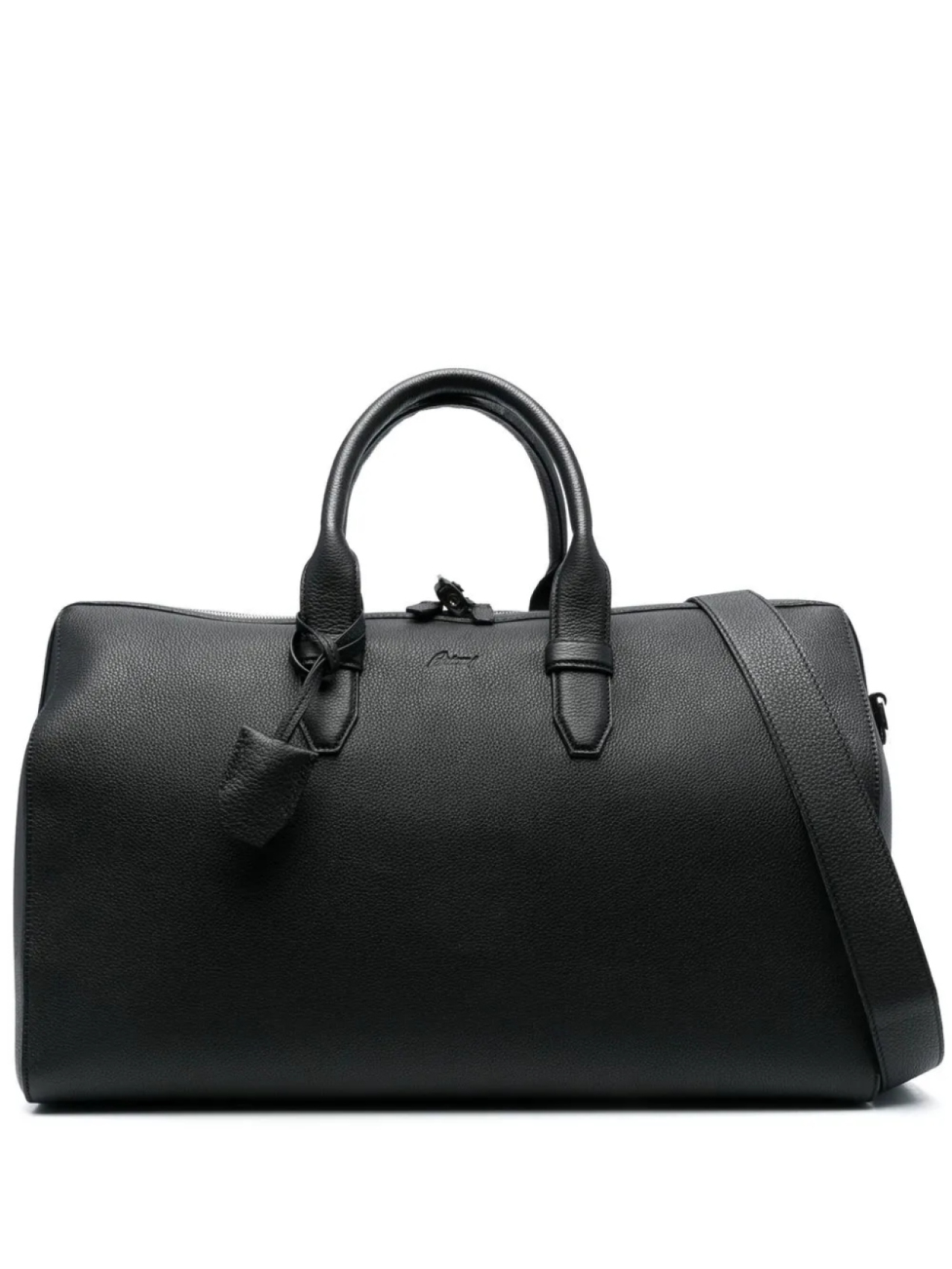 

Brioni дорожная сумка из зернистой кожи, черный