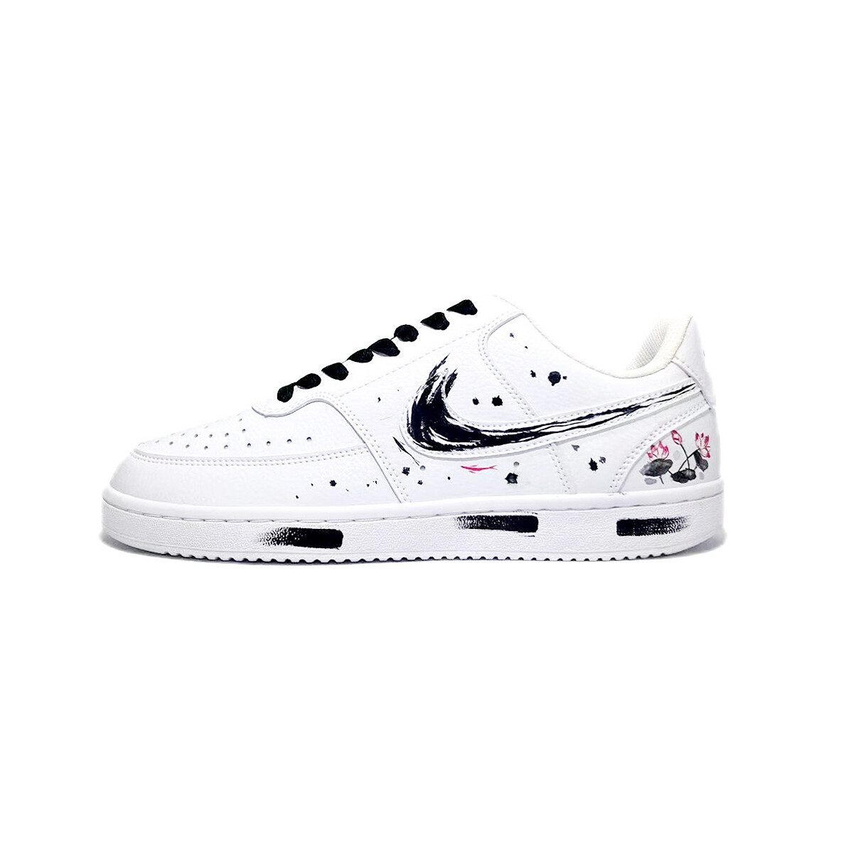 

Кроссовки Nike Court Vision 1 Skateboarding Shoes Men Low-top Black, черный