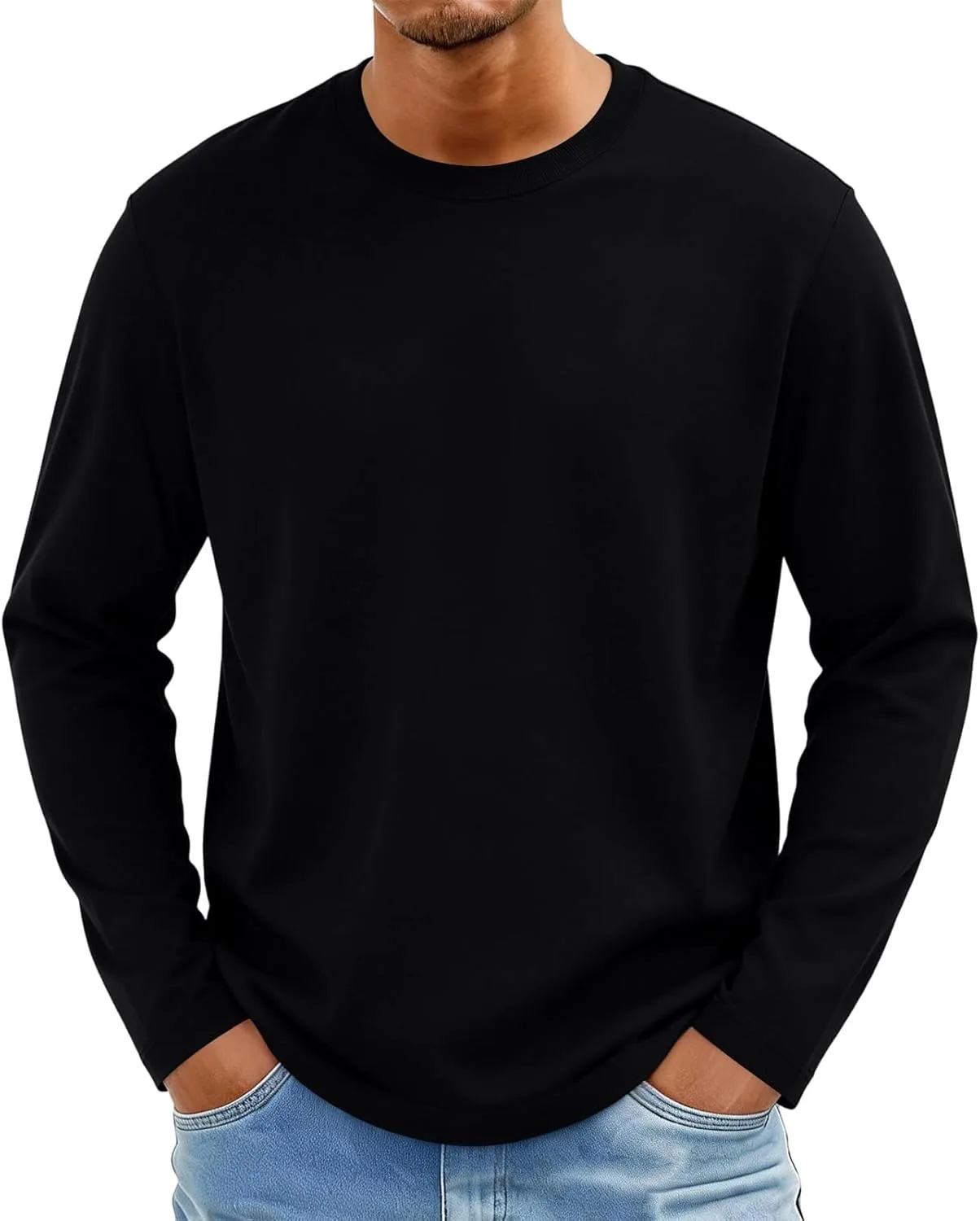 

Мужская футболка с длинным рукавом и круглым вырезом ZWSPTO