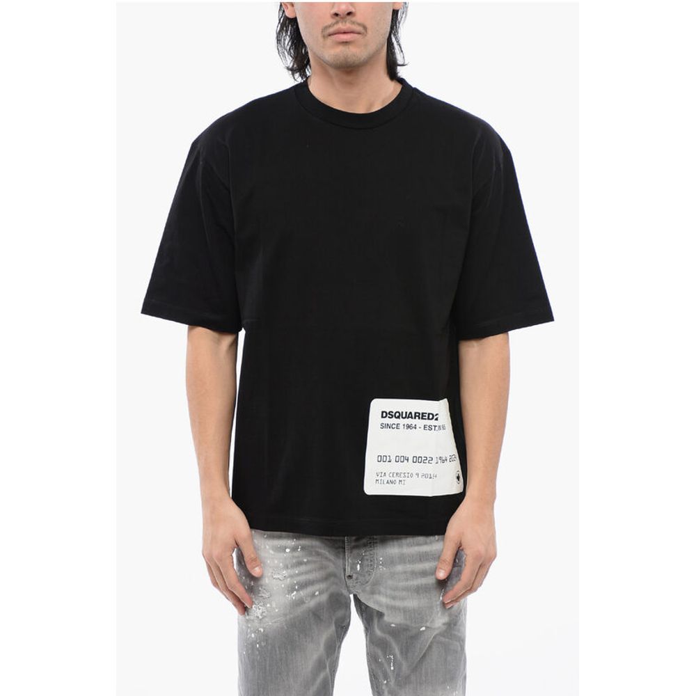 

Футболка свободного кроя CARD из хлопка Dsquared2, Black