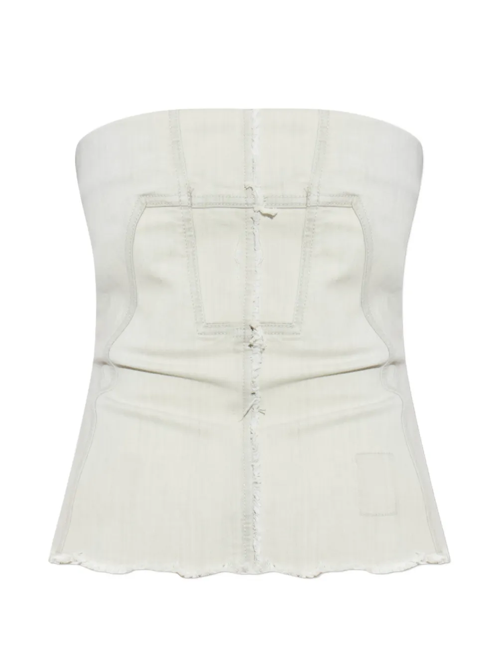 

Бандо с необработанными краями Rick Owens Drkshdw, бежевый