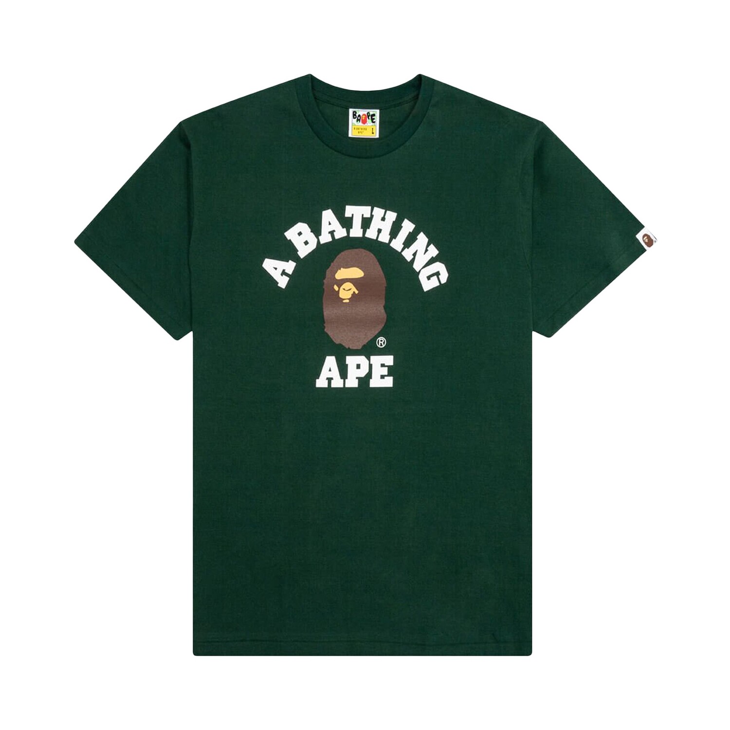 

Футболка BAPE College, Зеленая, Зеленый, Футболка BAPE College, Зеленая