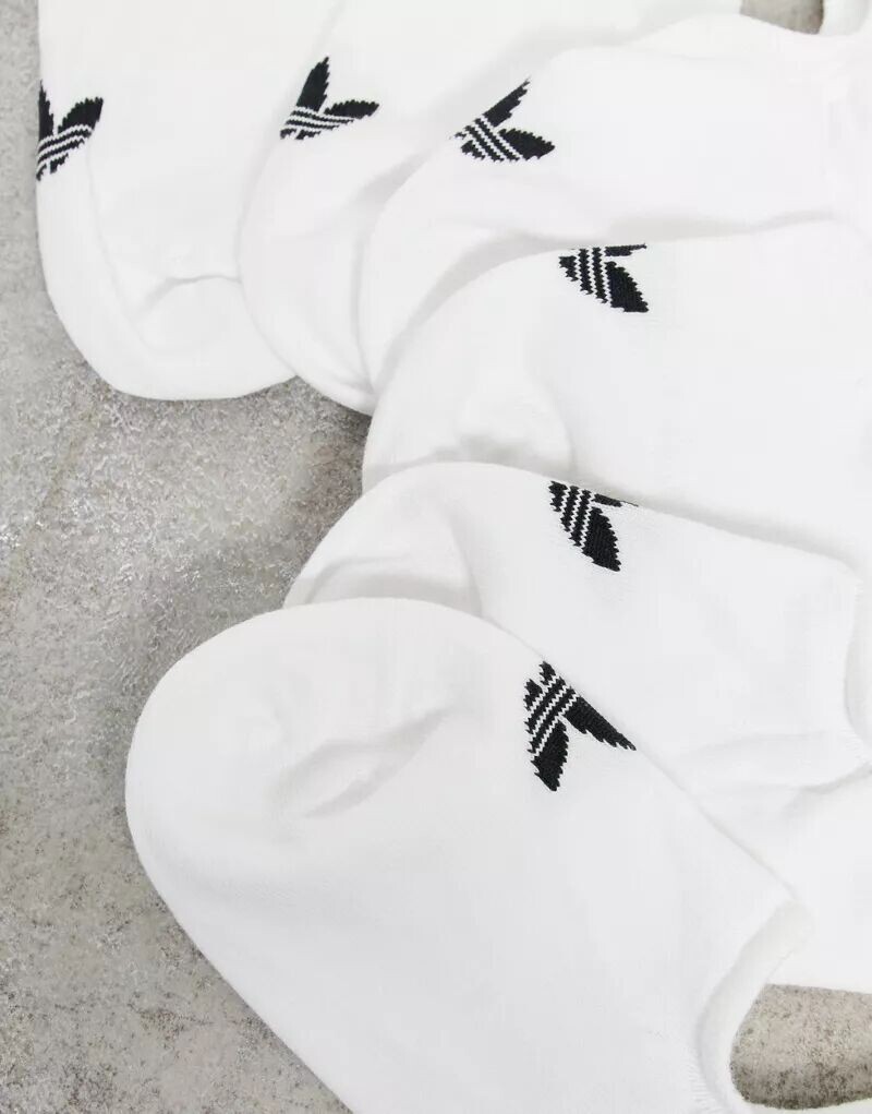Белые носки с логотипом в виде трилистника adidas Originals adicolor, 3 пары — фото 2