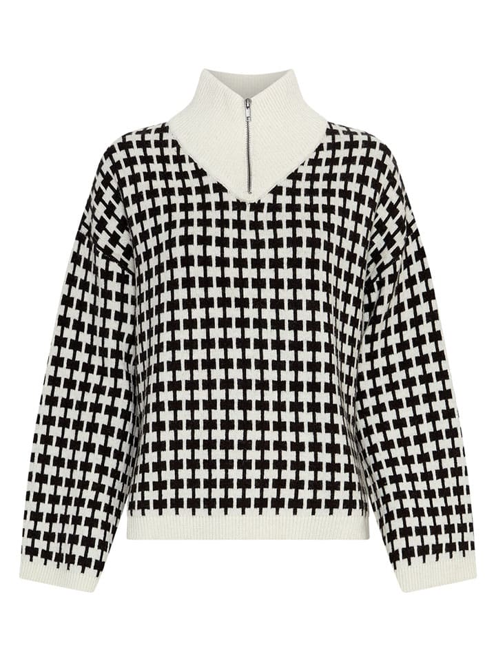 

MOSS COPENHAGEN Свитер "Амария" в бело-черной расцветке