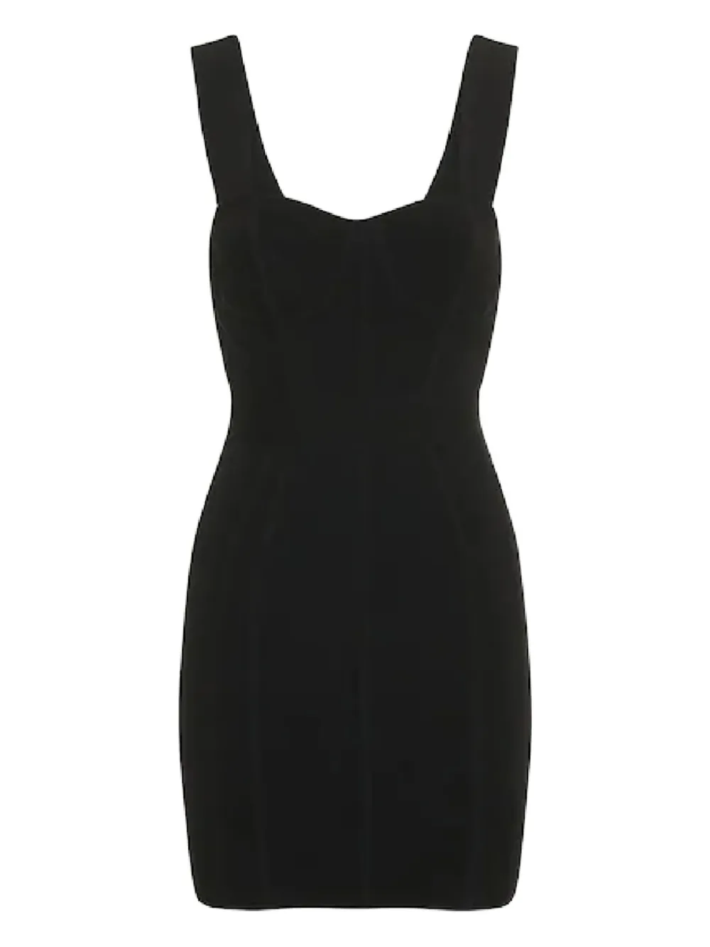 

Мини-платье с вырезом "сердечко" Hervé Léger, черный