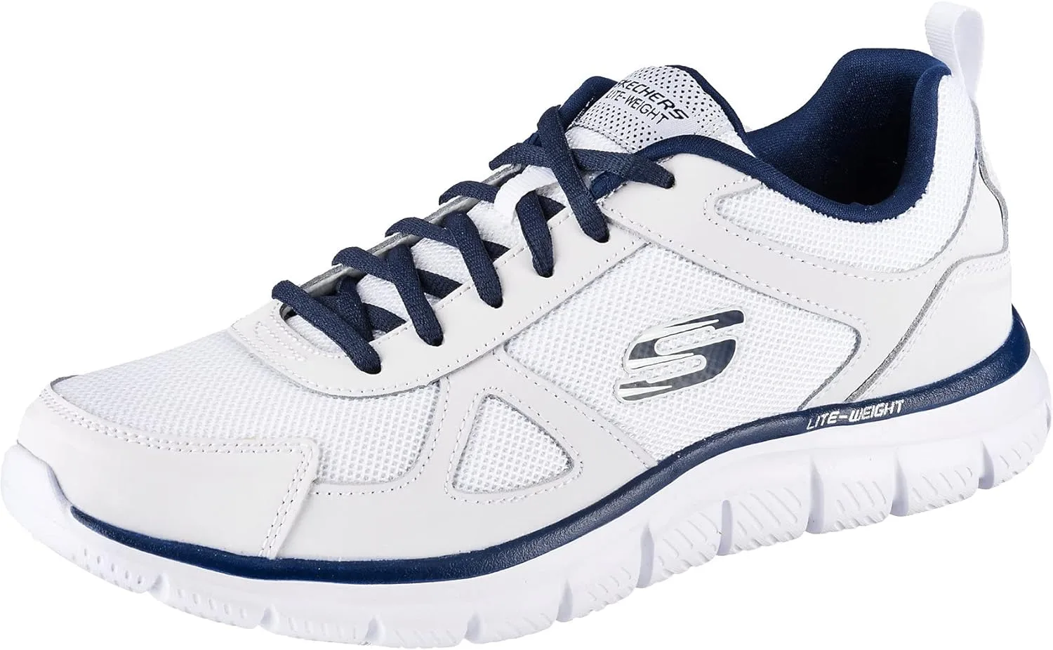 Мужские кроссовки Skechers Track-Scloric 52631-bbk, белый/синий