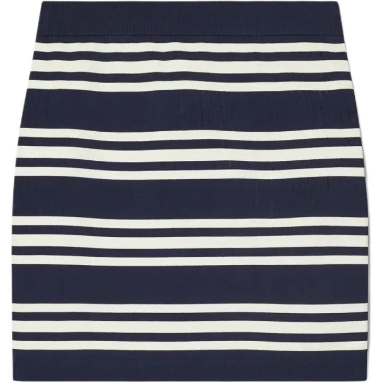

Повседневная короткая юбка для женщин Tory Burch, синий белый