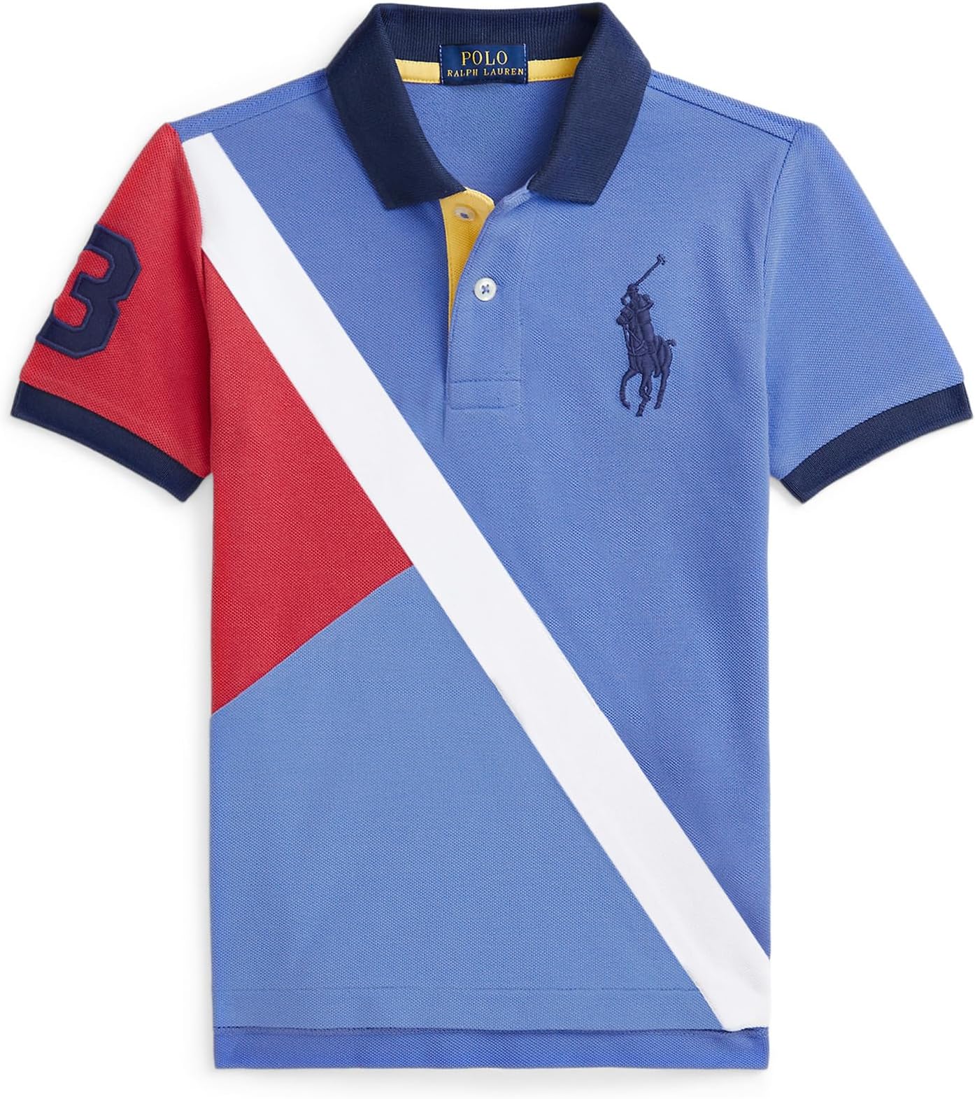 

Поло Polo Ralph Lauren Kids Big Pony Cotton Mesh Polo Shirt, цвет Scottsdale Blue Multi/C7996