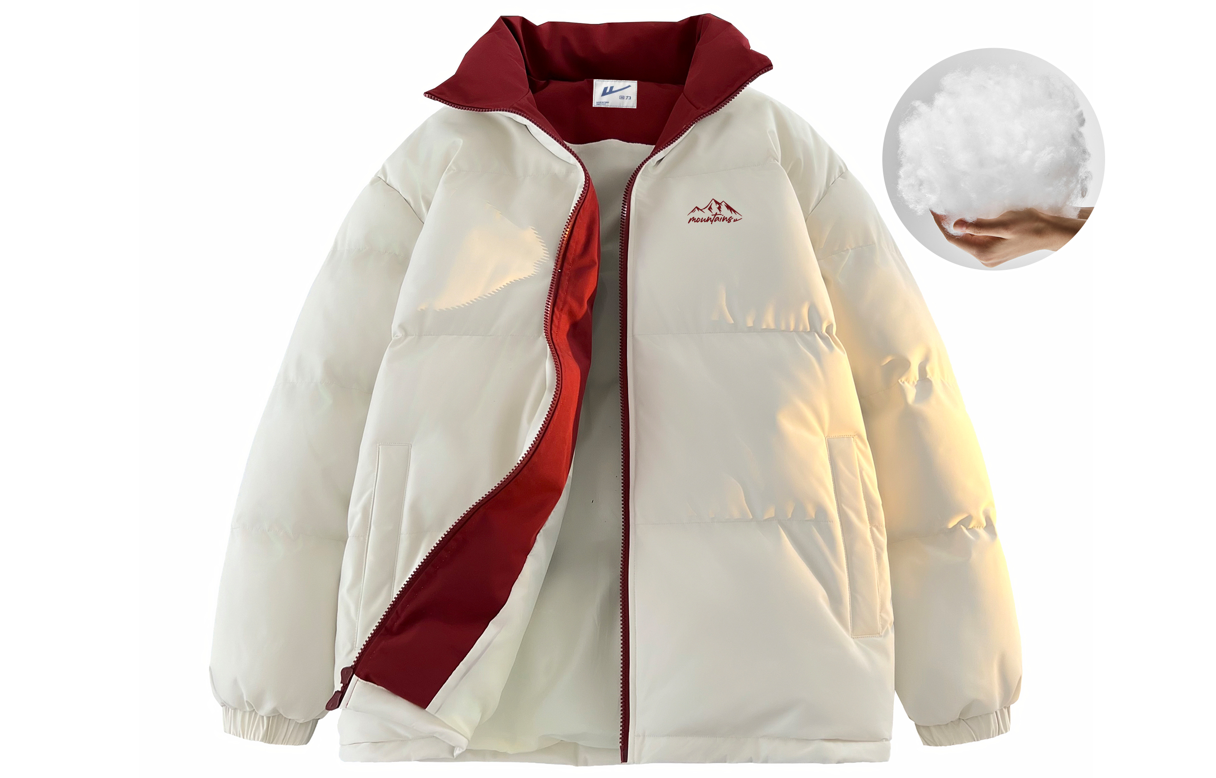 

Пуховик Warrior Huichao Open-Ended Smile Collection унисекс, Ecru[Windproof Placket Upgraded]