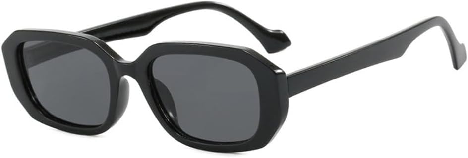 

Модные солнцезащитные очки в форме многоугольника и прямоугольника для женщин, ретро-стиль, прозрачные с градиентом, защита от УФ-излучения UV400, мужские солнцезащитные очки сине-зеленого цвета TKKTLLT, Black Grey