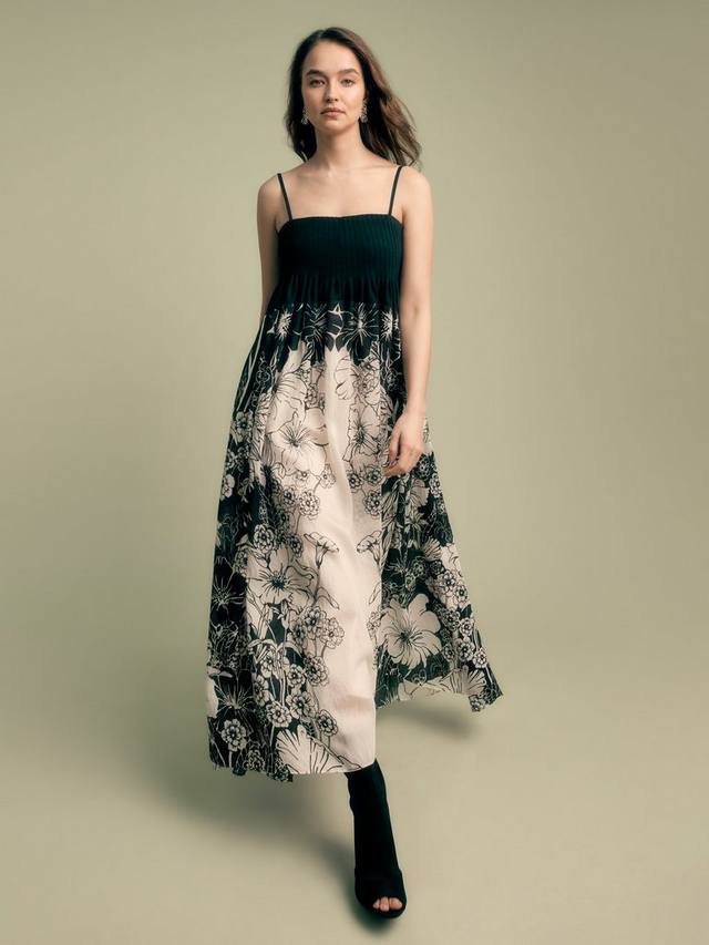 

Бесплатное платье миди с цветочным принтом FLORERE, Multi