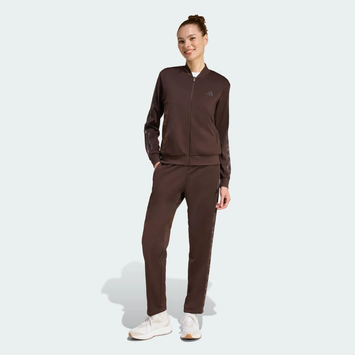 Мужской спортивный костюм с принтом 3-STRIPES Leopard Print adidas, Dunkelbraun Bunt