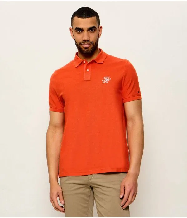 Мужское поло с коротким рукавом Tommy Hilfiger, Arancione