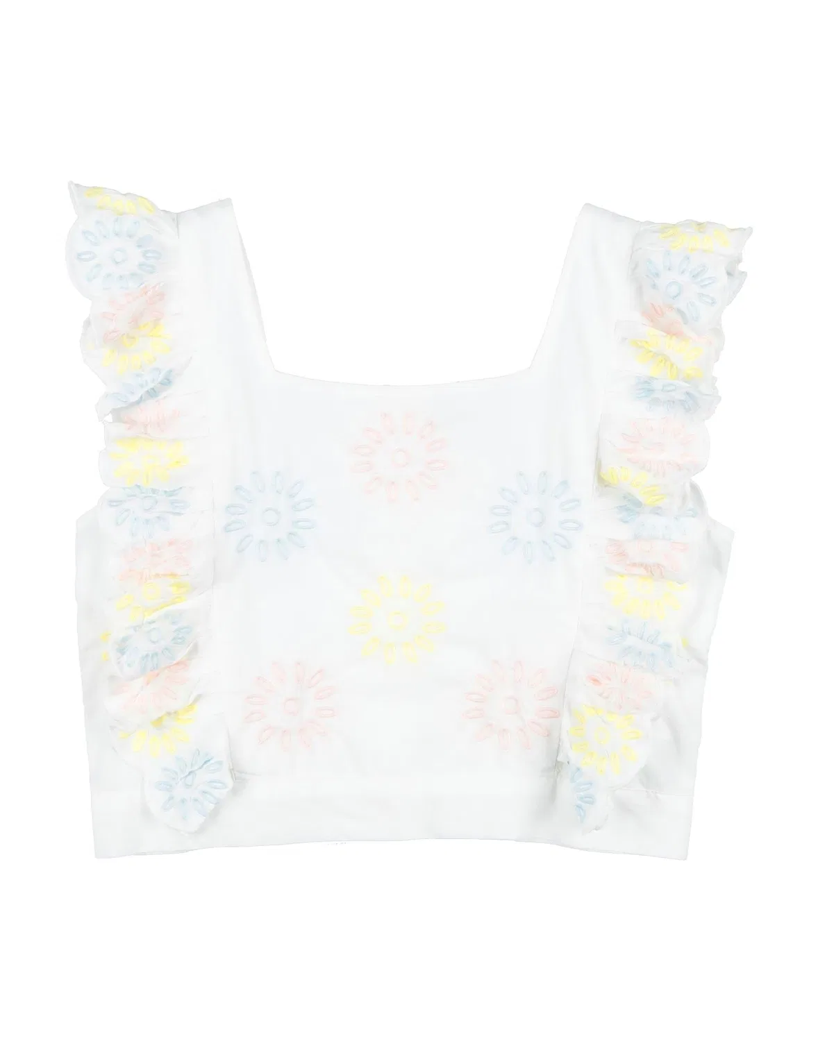Детская блузка для девочек с аппликациями Stella McCartney Kids, белый