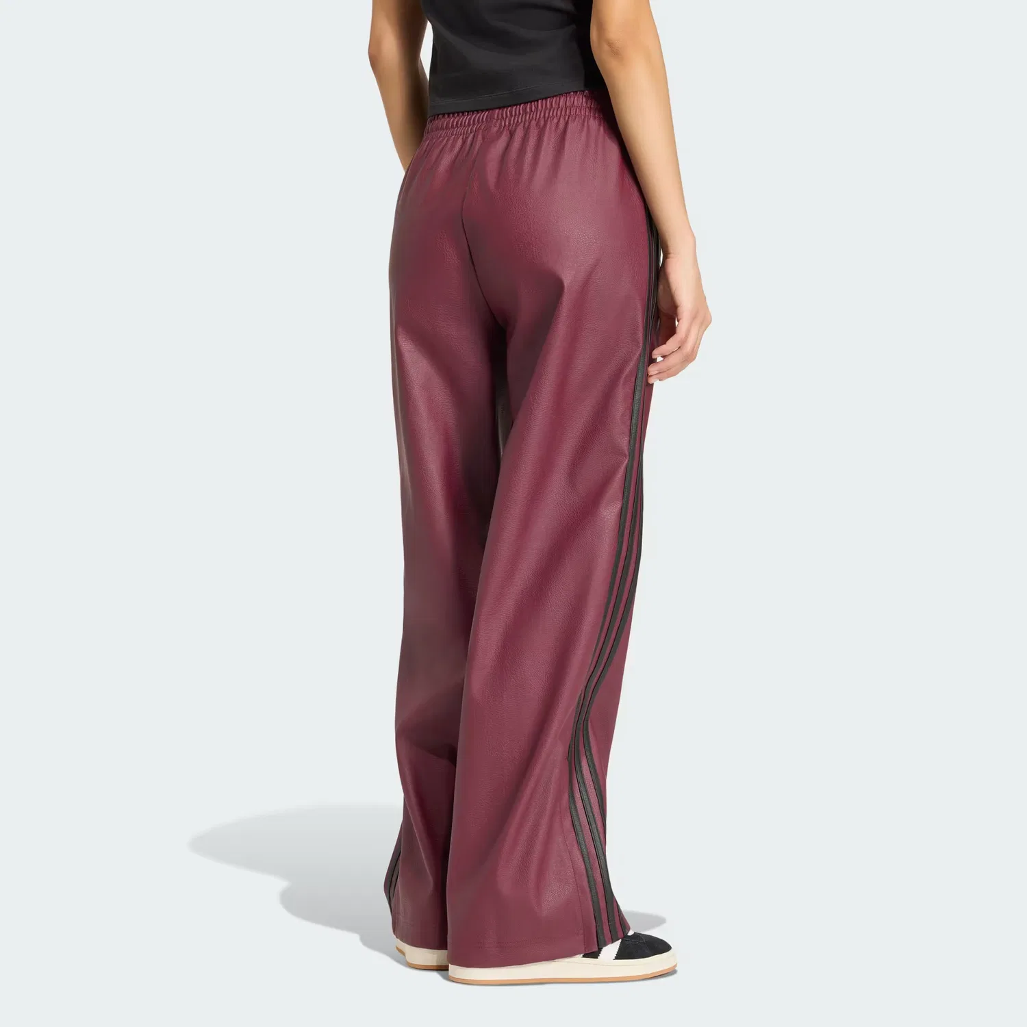 Женские брюки свободного кроя Firebird Loose Pleather Pant Adidas Originals, бордовый — фото 2