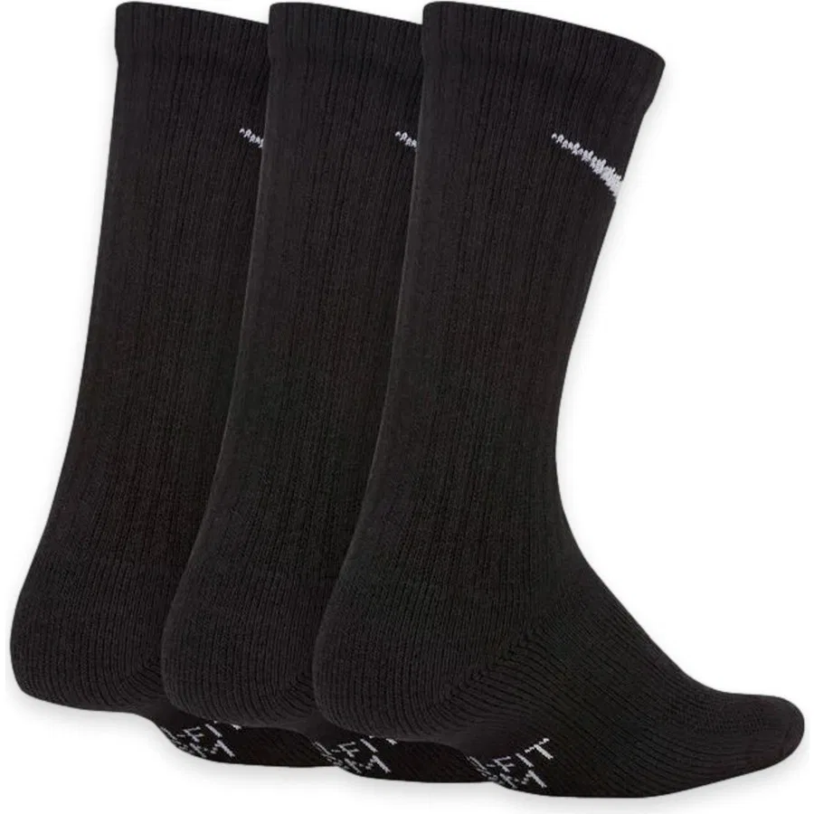 Комплект носков Nike Everyday Cushioned Crew Socks, 3 пары, Черный — фото 3
