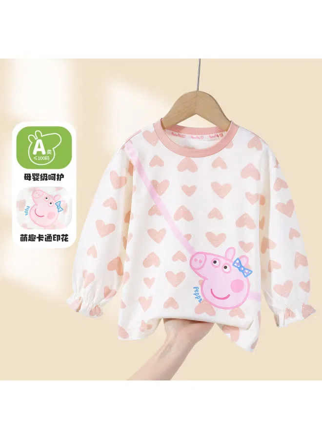 Лонгслив с кружевными манжетами Peppa Pig, белый — фото 2