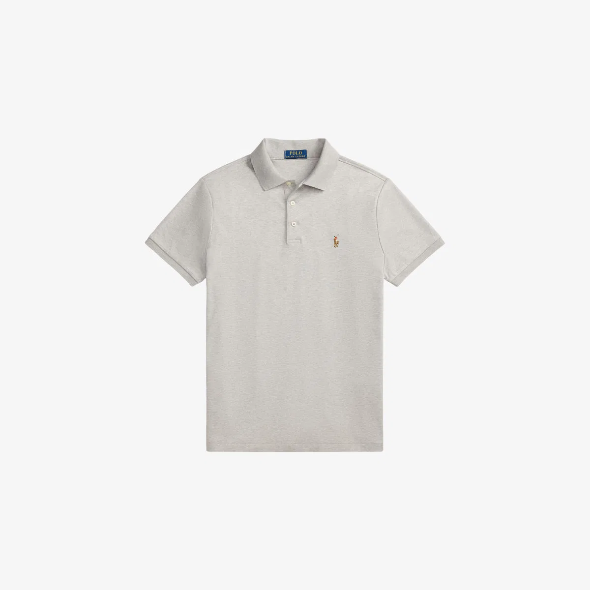 Хлопковая рубашка-поло с короткими рукавами и вышитым логотипом бренда Polo Ralph Lauren