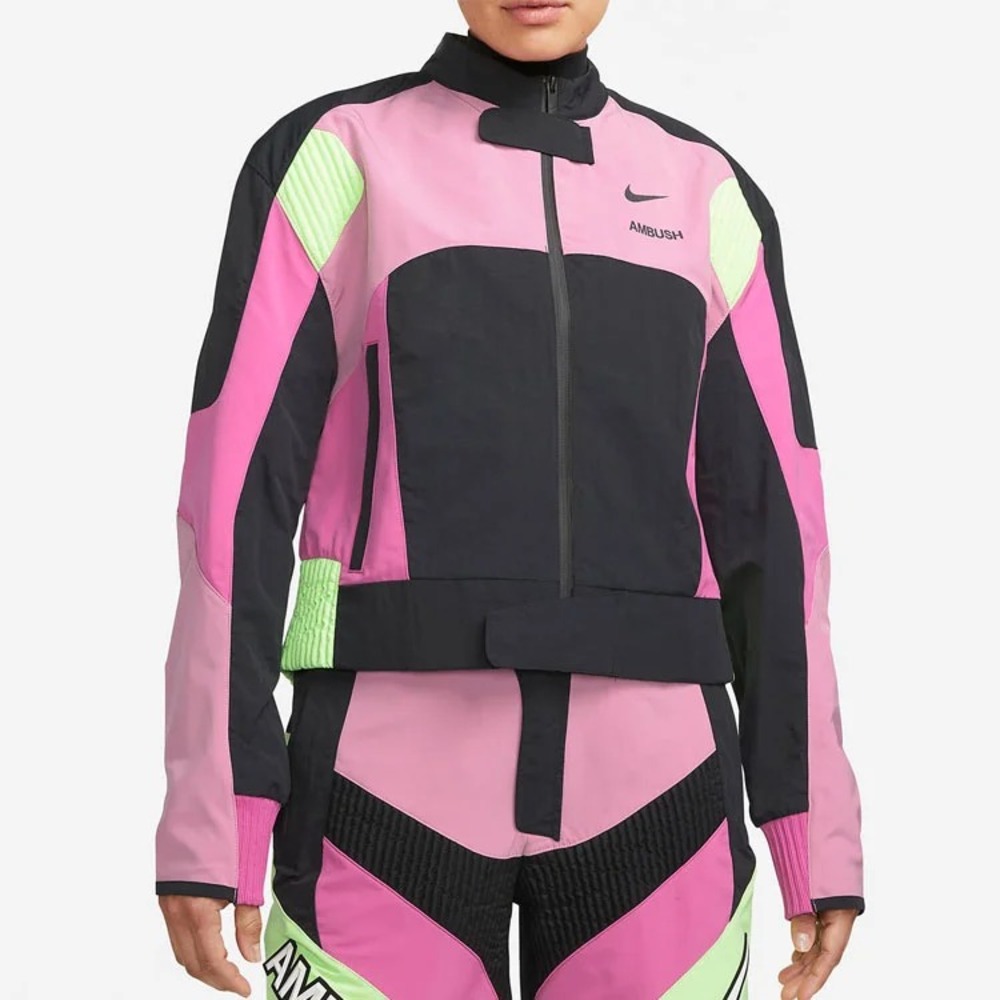 Куртка Nike x AMBUSH Biker, розовый/мультиколор — фото 3