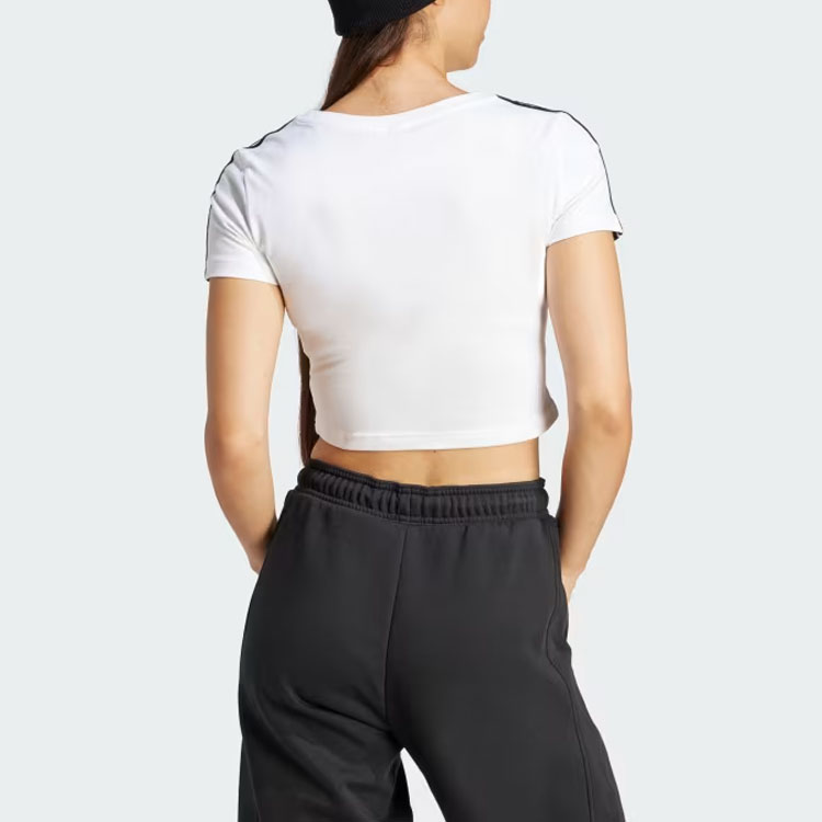 Футболка Adidas Essentials 3-Stripes, белый — фото 3