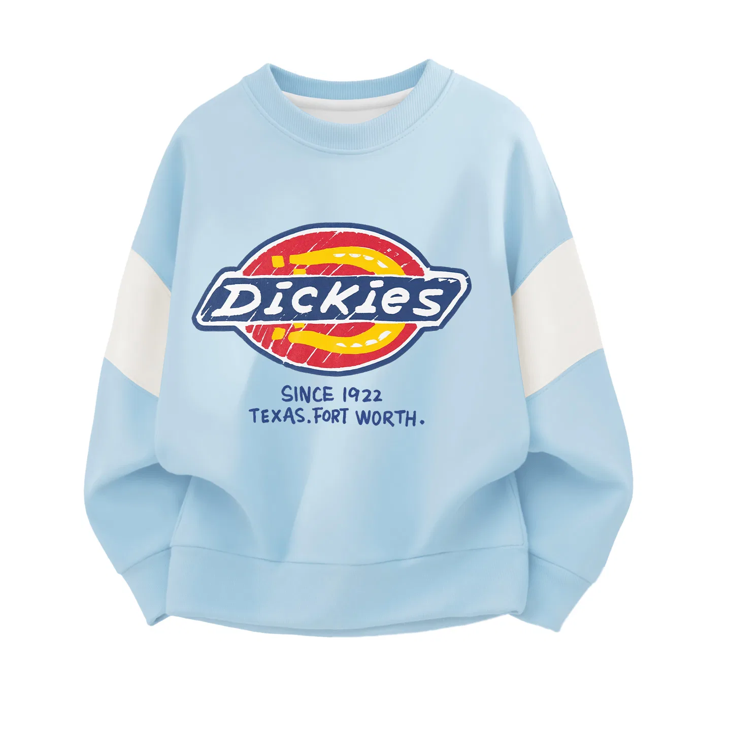 Детский свитшот с круглым вырезом Dickies, Says Label Pudding Blue
