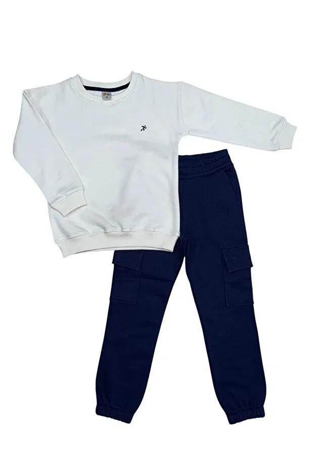 Детский комплект спортивного костюма с капюшоном Havuç Bebek, Navy Blue