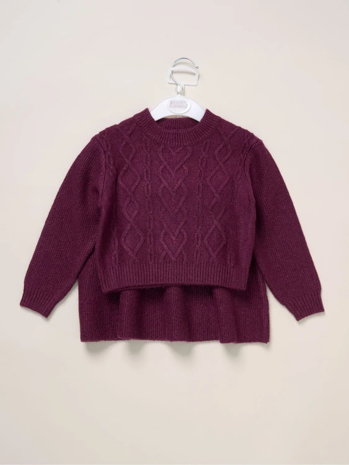 Костюм вязаный Miss Red Knit Jumper And Skirt Set, красный — фото 2