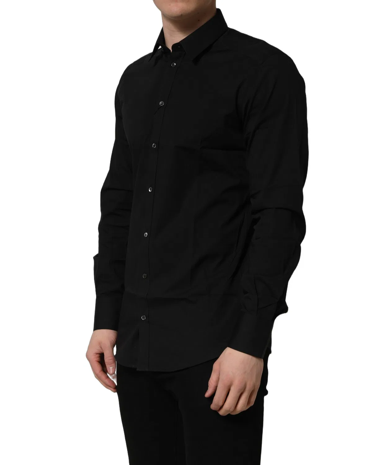 Мужская рубашка классическая с длинным рукавом GOLD Dolce & Gabbana, Black — фото 4