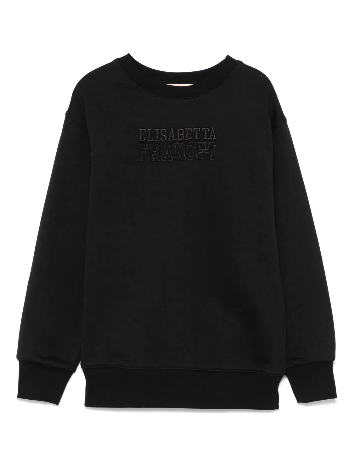 Толстовка с логотипом и вышивкой Elisabetta Franchi, черный