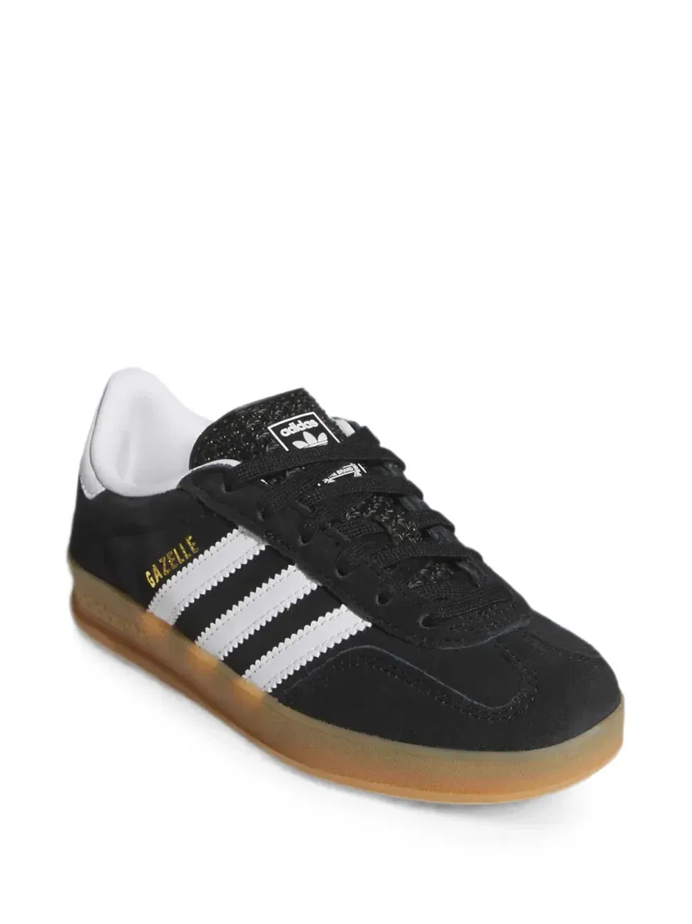 Кроссовки Gazelle Indoor с принтом-логотипом Adidas Kids, черный — фото 3