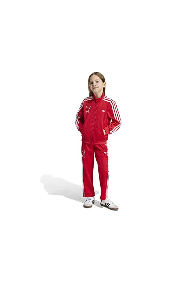 Детский спортивный костюм для девочек с принтом Firebird ts Adidas, Red — фото 3